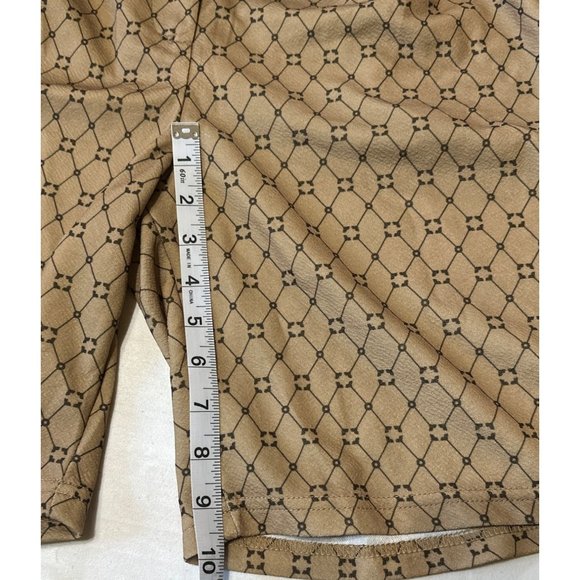 Shein Black/Beige Diamond Print Shorts Polyester Blend Size 6/Med (US)/38 (EU) - Picture 15 of 16